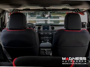 Jeep Wrangler JL Seat Covers - Front + Rear Seats - Custom Neoprene Design Jeep Wrangler JL Seat Covers - Front + Rear Seats - Custom Neoprene Design